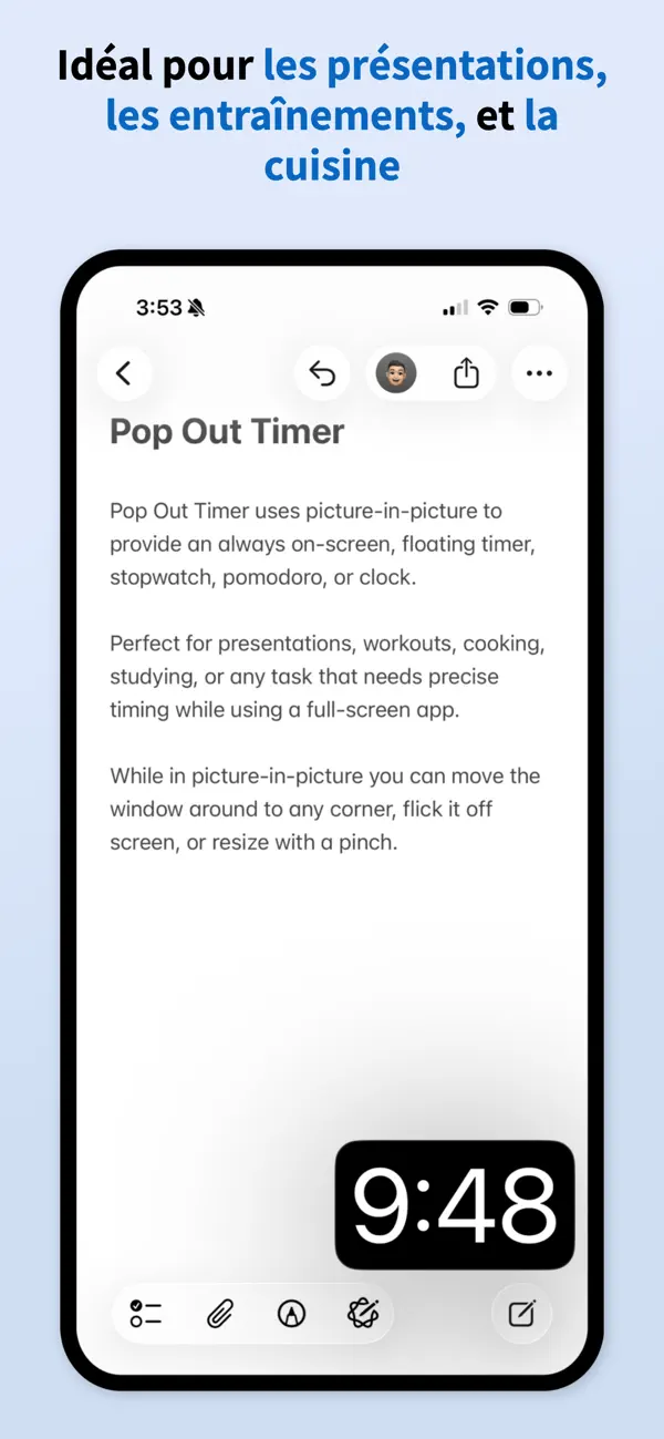 Screenshot #2 pour Pop Out Minuteur et Chrono