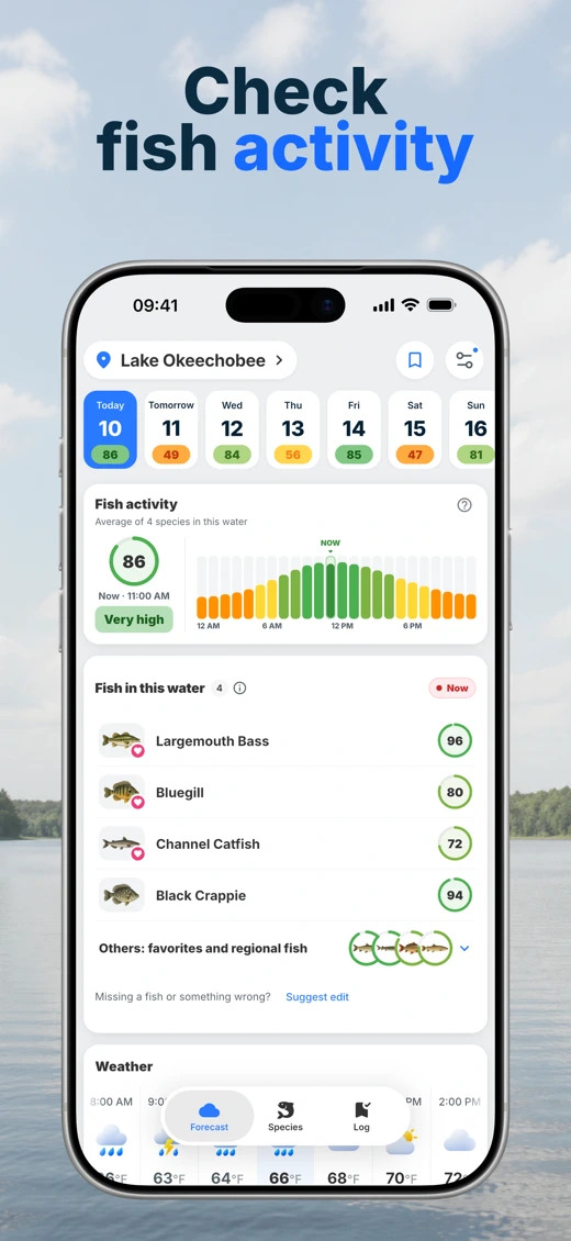BiteRadar: Fishing Forecast screenshot 1