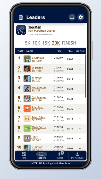 NYCRUNS Brooklyn Half Marathon Screenshot