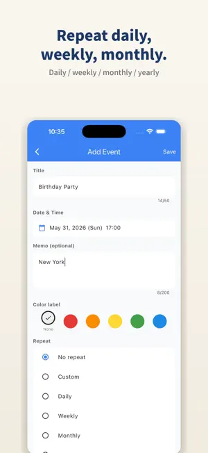 Eventick - Countdown & Events screenshot 3