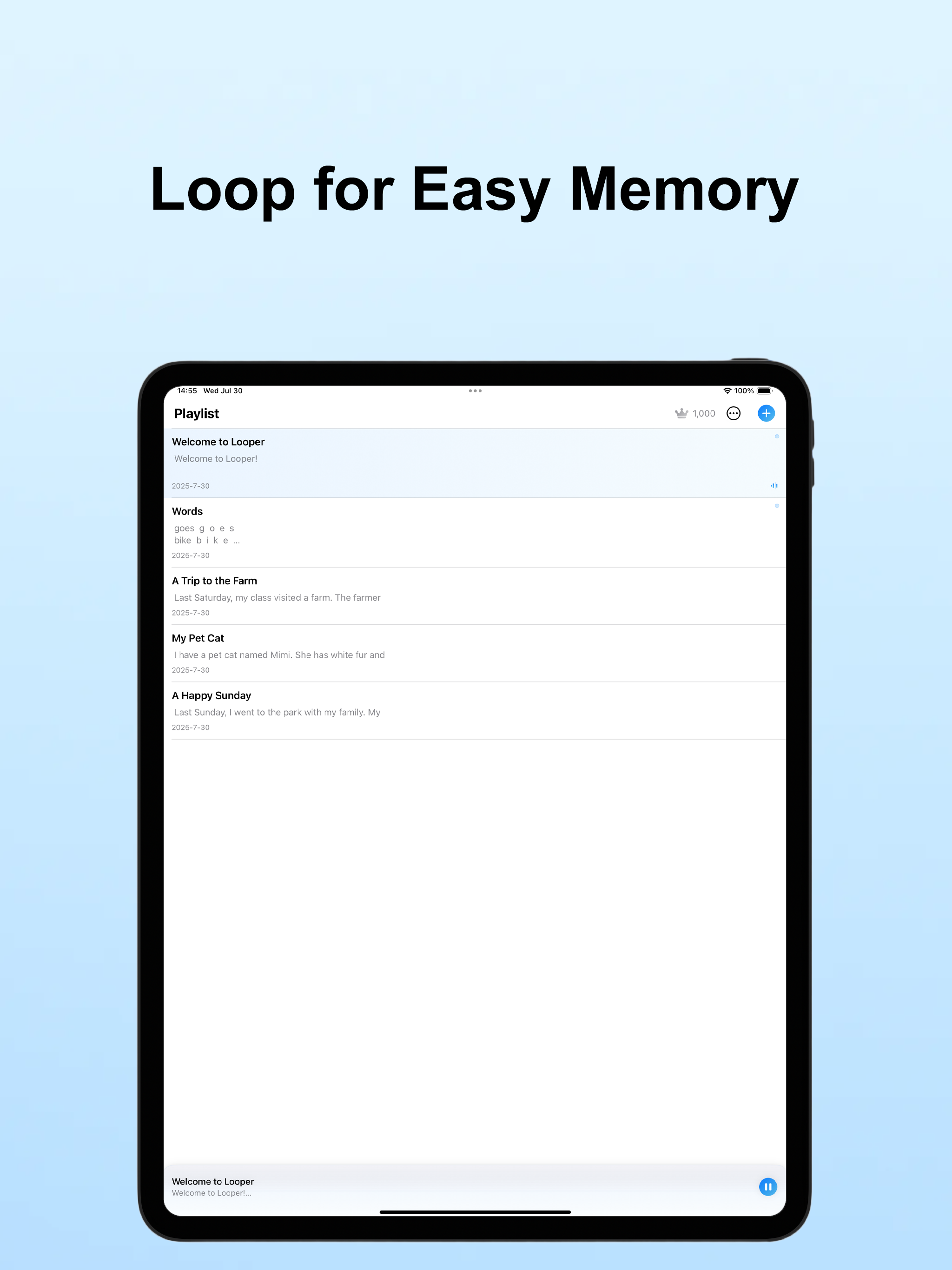 Looper - Text to speech
