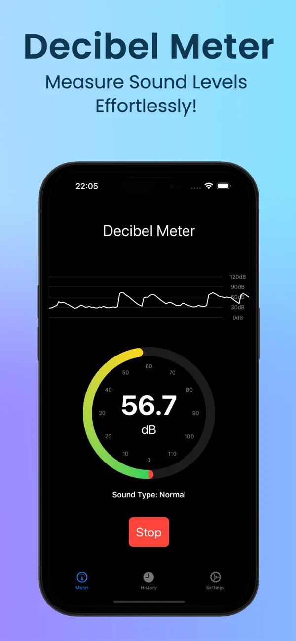 Screenshot #1 pour Decibel Meter : dB Sound Meter