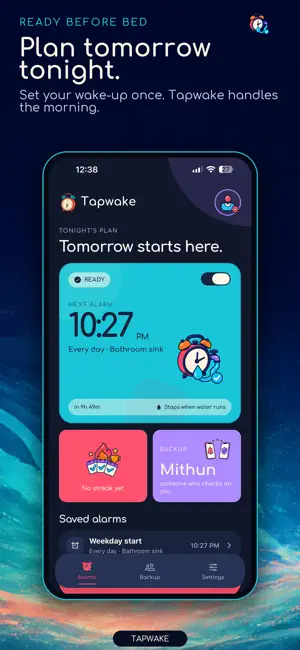 Tapwake Alarm screenshot 2