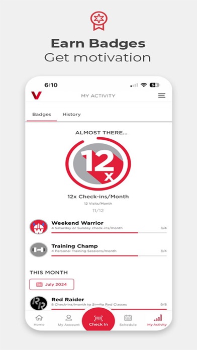 VASA Fitness Mobile Screenshot