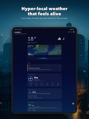 Cloudmesh: Rain Alerts & Radar iPad screenshot 1