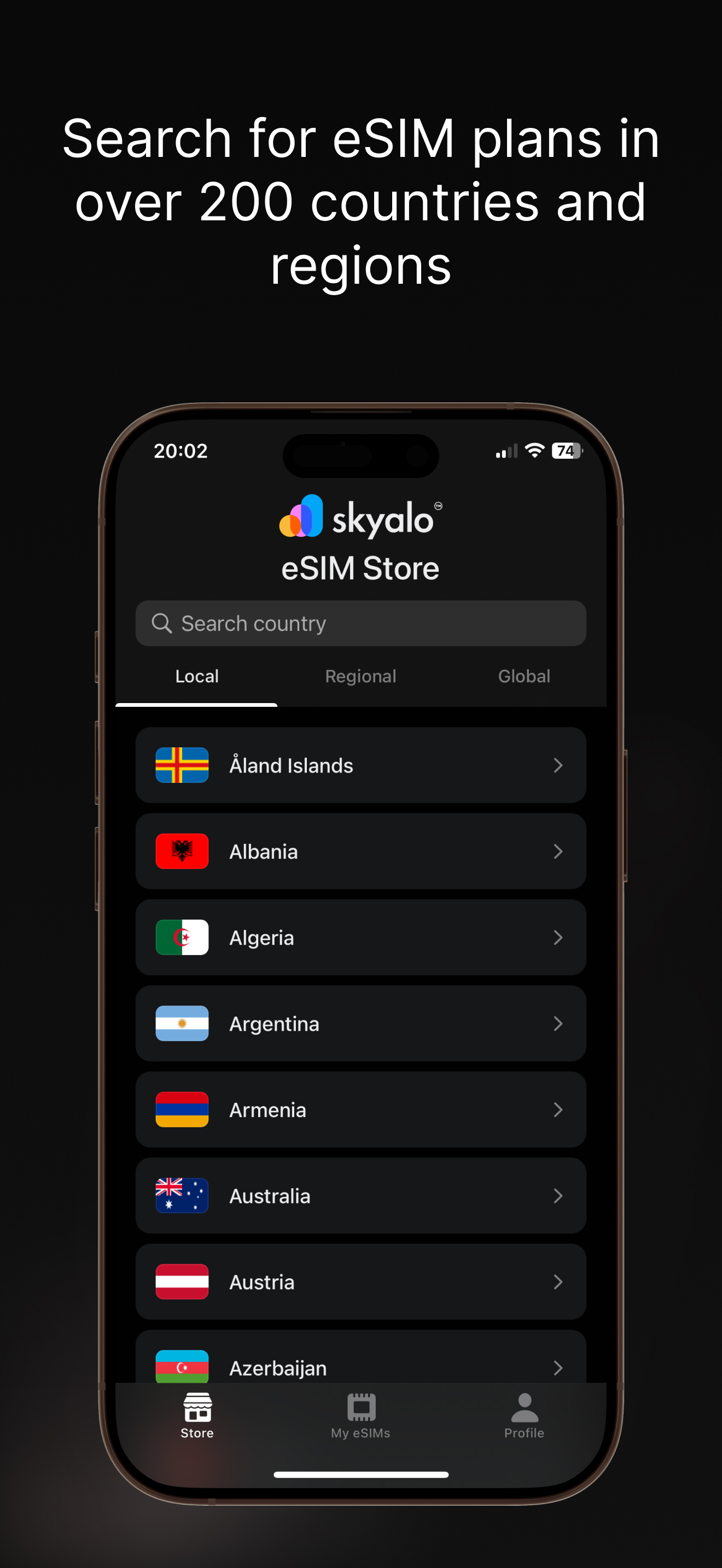 Skyalo: Prepaid Travel eSIM