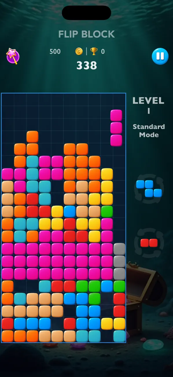 Screenshot #2 pour Flip Block: Wood Jewel Puzzle