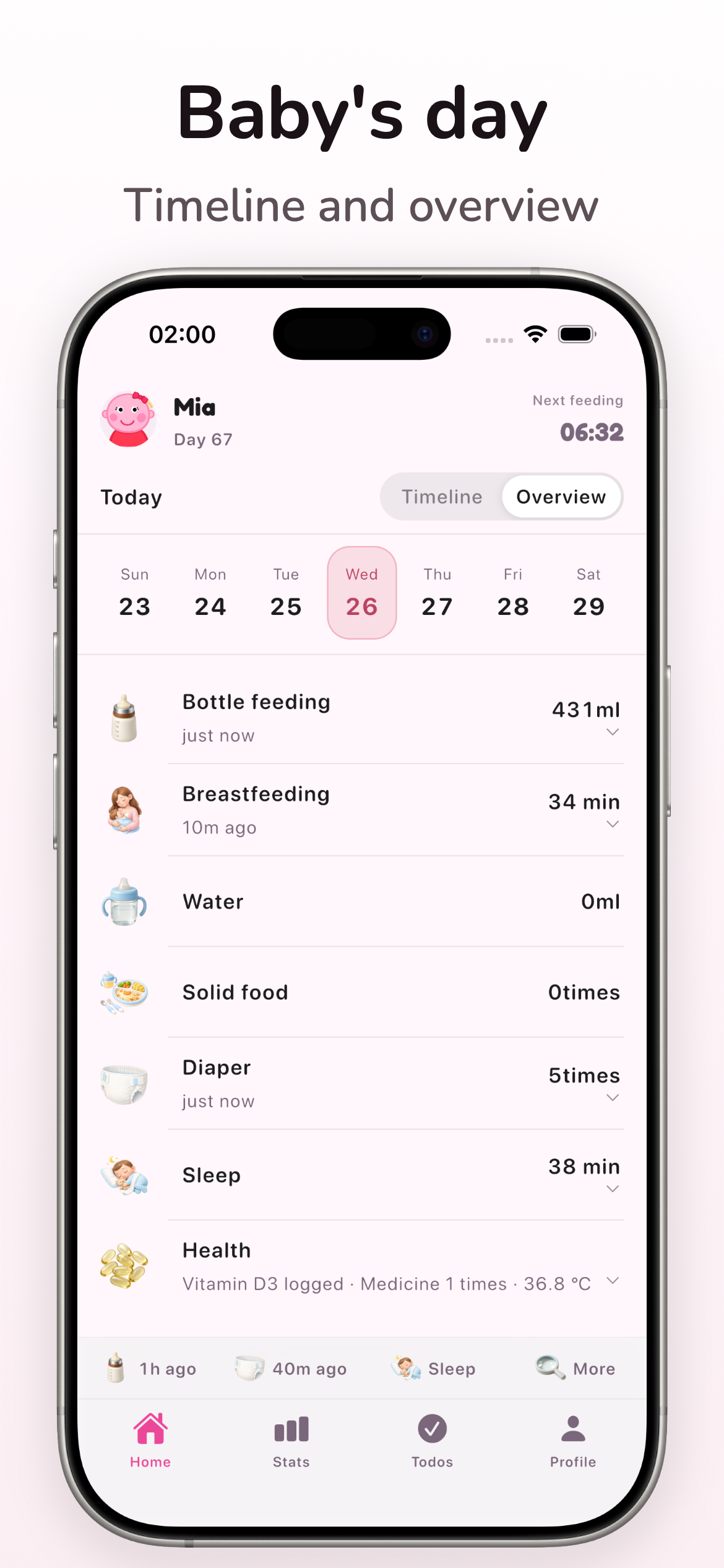 MilkBaby Calendar: Baby Log screenshot 4