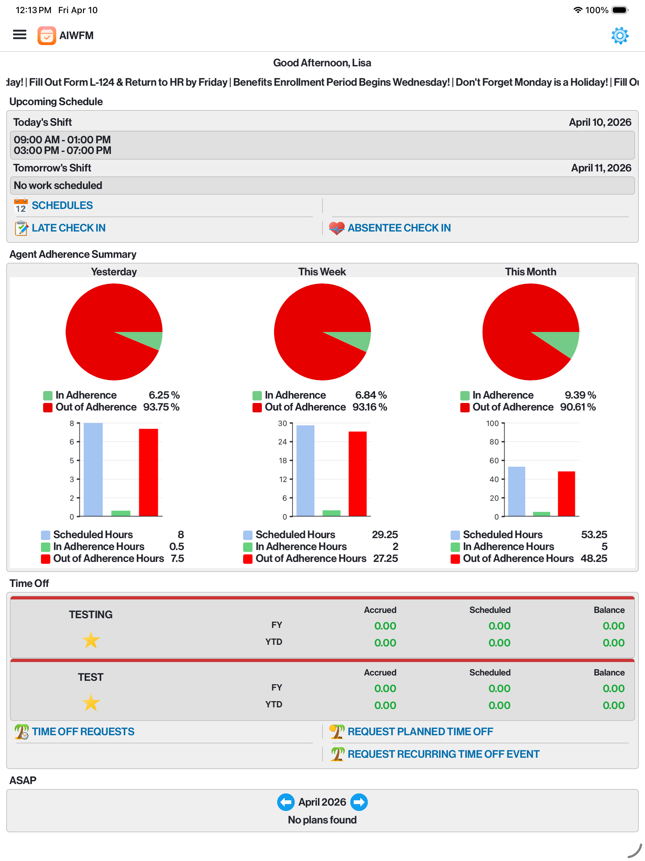 RingCX AI Workforce Management screenshot 6