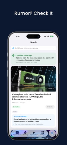 Stocks News: Market Headlines iPhone screenshot
