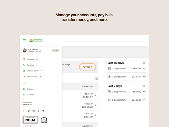 STC Mobile Banking iPad screenshot 4 - Finance app