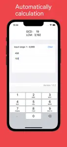 GCD LCM Calculation screenshot #1 for iPhone