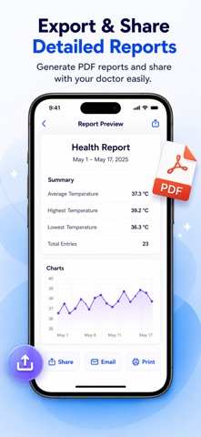 Body Temperature Fever Track iPhone screenshot