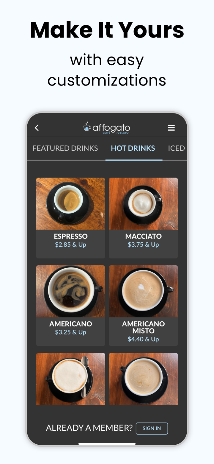 affogato cafe + gelato screenshot 3