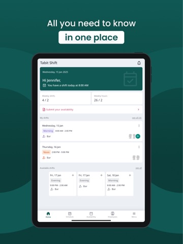 Tabit Shift (US) iPad screenshot
