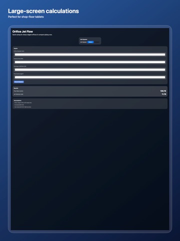 Orifice Jet Flow iPad screenshot