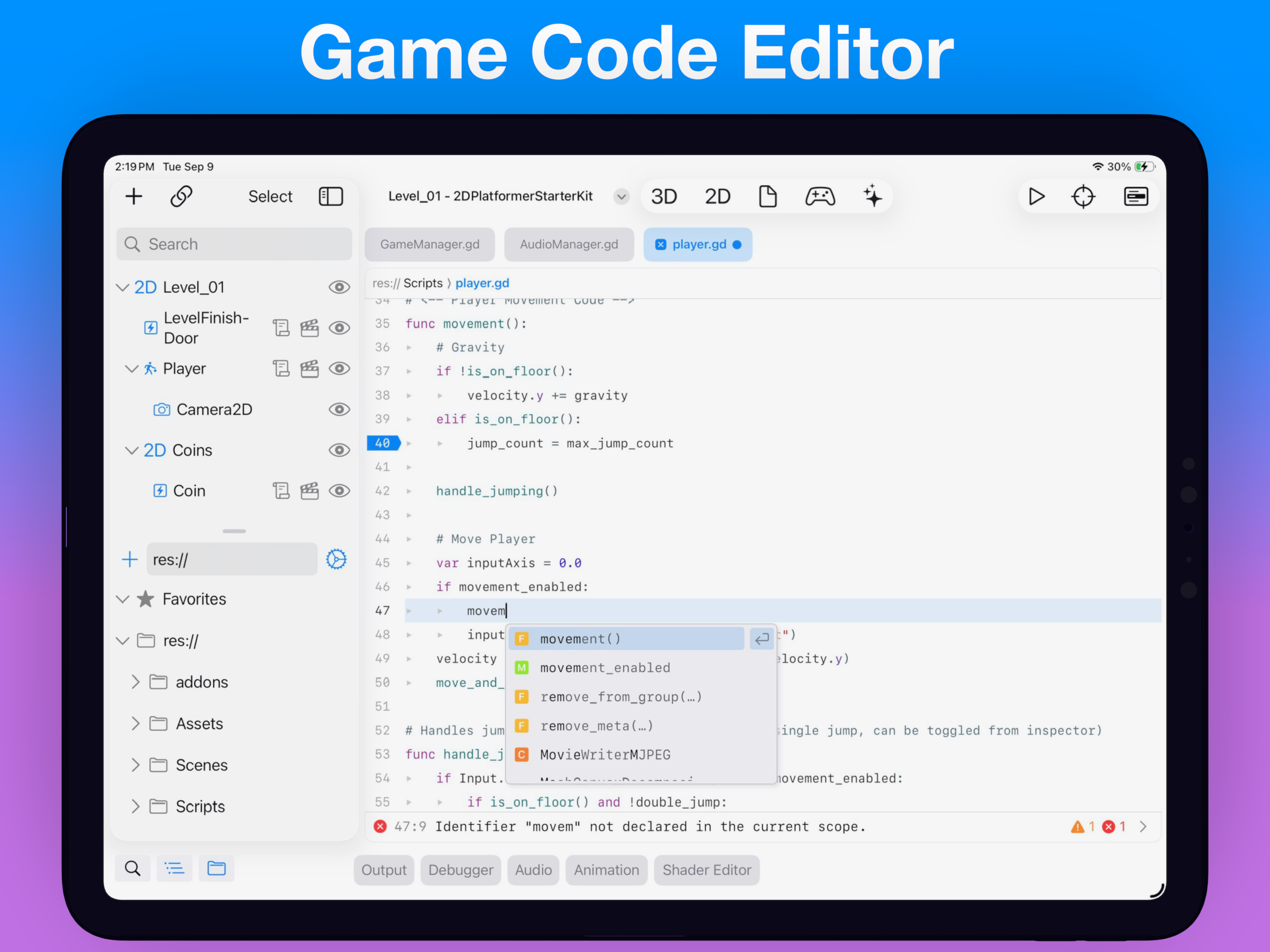 Xogot: Godot for iPad & iPhone