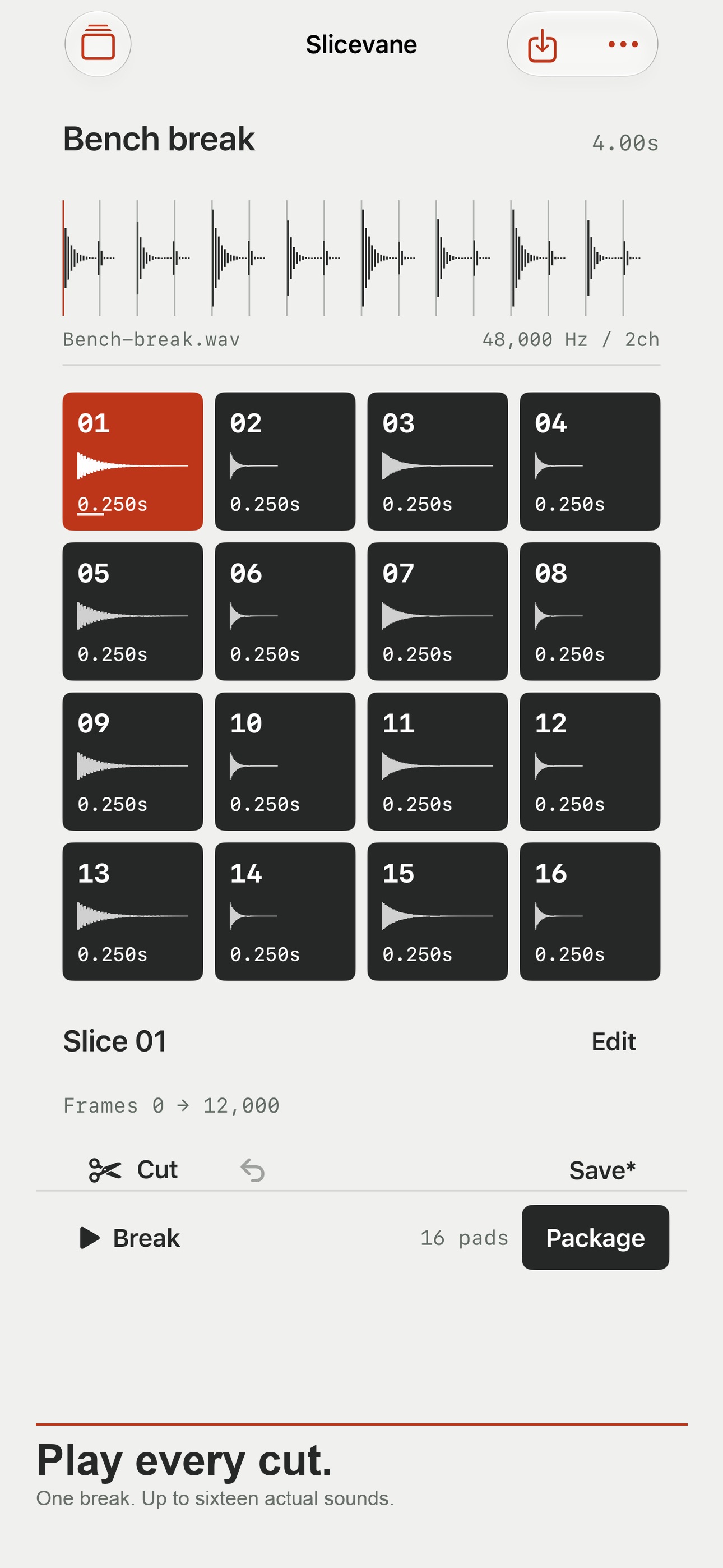Screenshot 1 of Slicevane Break Slicer