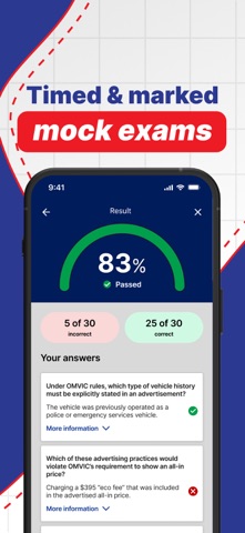 OMVIC Practice Test 2026 iPhone screenshot