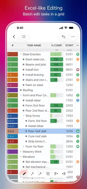 QuickPlanX: Project Gantt Plan screenshot 2