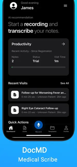 DocuMD – Medical Scribe screenshot 1
