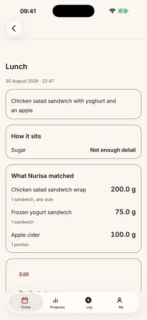 Nurisa: Food Diary & Habits screenshot 3