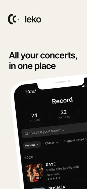 Leko: Concert Tracker screenshot 1