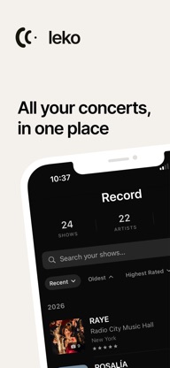 Leko: Concert Tracker screenshot 1