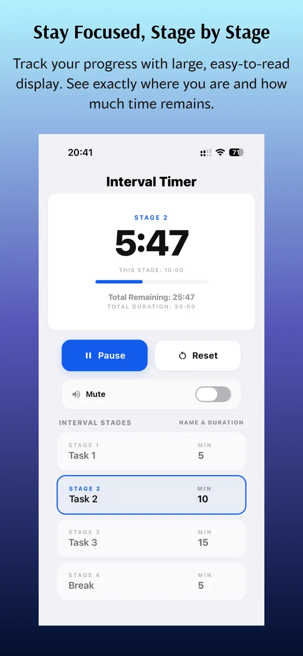 #4. Metsa Interval Timer (iOS) Podle: Chieko Takahashi