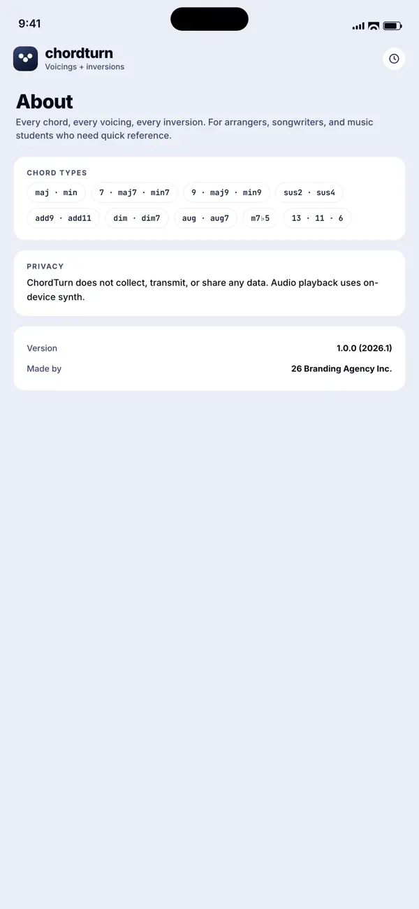 #3. ChordTurn (iOS) 게시자: 26 Branding Agency Inc.