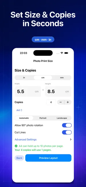 Photo Print Size: Auto Layout screenshot 2
