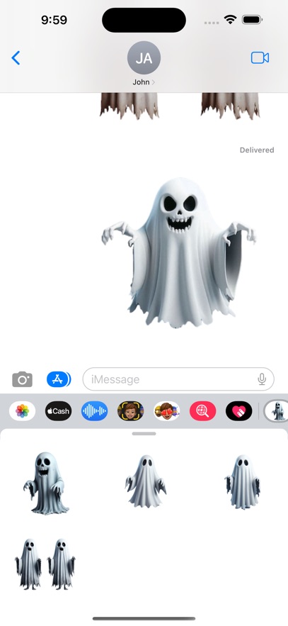 Scary Ghost Stickers