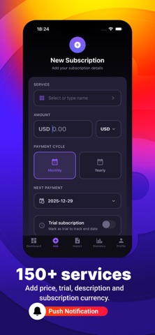 Subscription & Bills Tracker screenshot