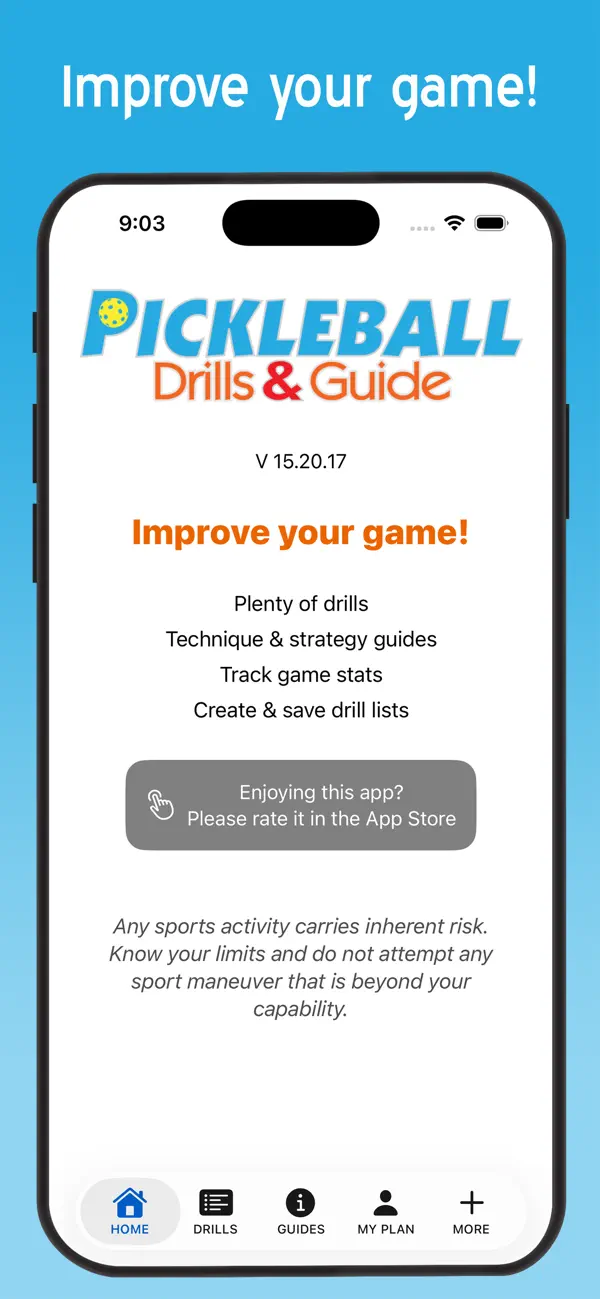 Screenshot #1 pour Pickleball Drills & Guide