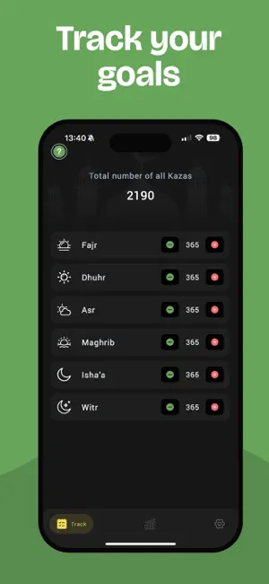 Kaza Tracker - Qada Prayers screenshot 3