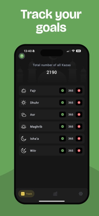 Kaza Tracker - Qada Prayers Screenshot 3 of 4