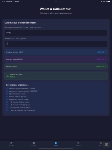 Chance 8 Invest iPad screenshot