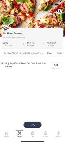 No. 1 Pizza Tamworth screenshot