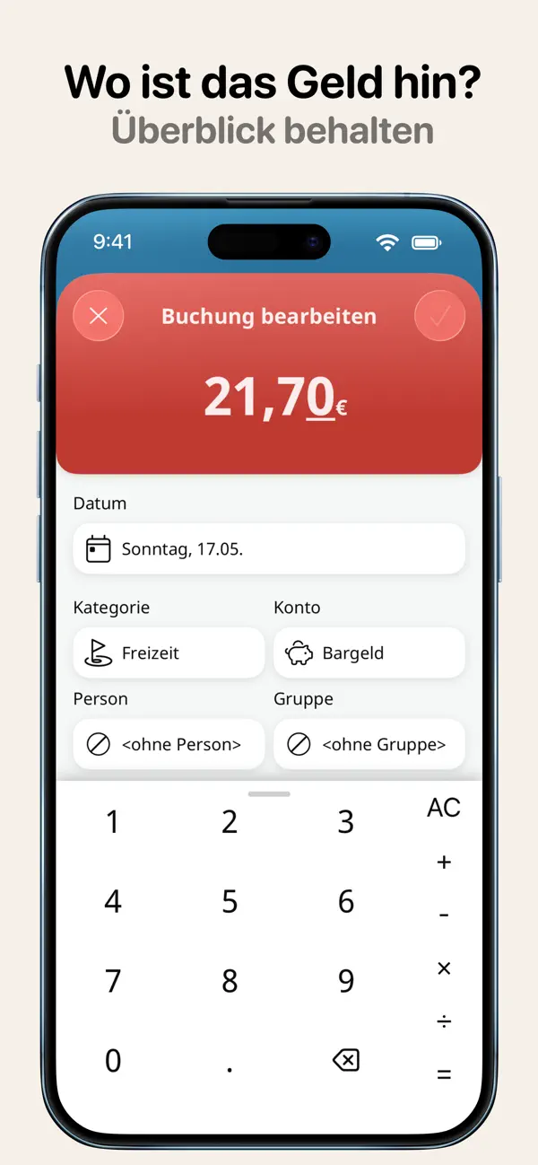Haushaltsbuch MoneyControl iPhone App Screenshot 6 – Finanzen