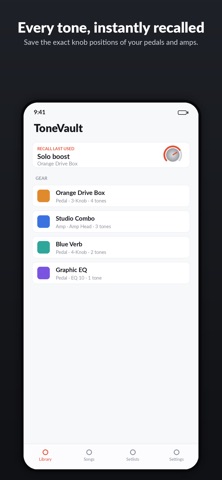 ToneVault - Tone Saver iPhone screenshot