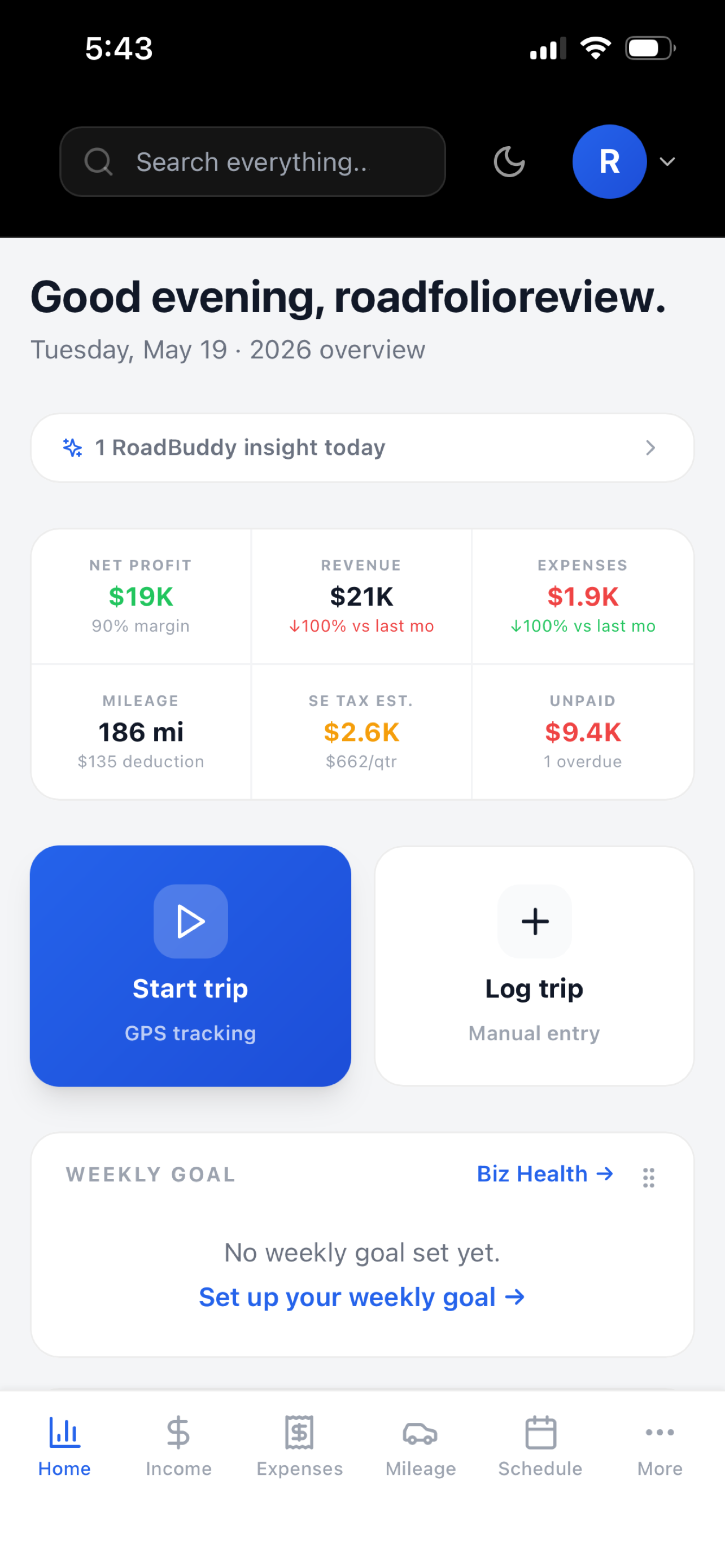 RoadFolio: Mileage Tracker screenshot 5
