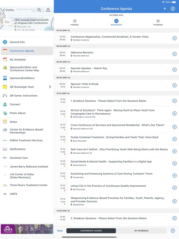 Annual CSA Conference app screenshot 2