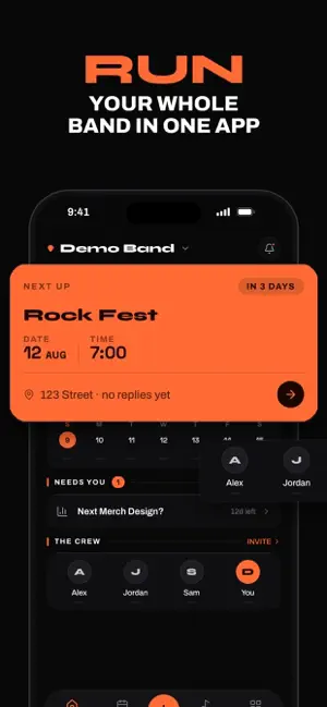 RiffRoster: Band & Gig Manager screenshot 1