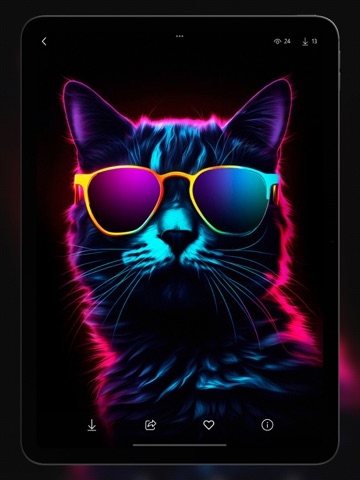 Neon Animals Wallpapers iPad screenshot