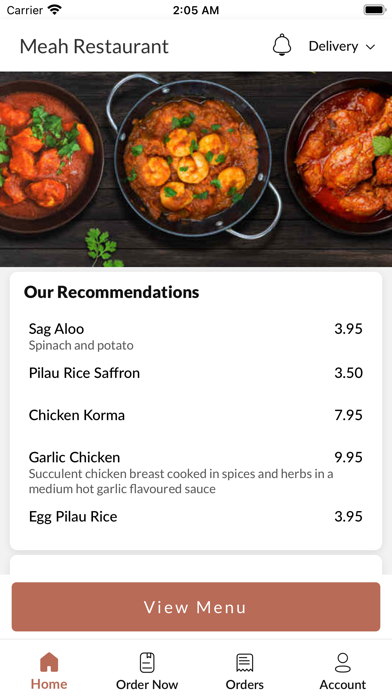 Meah Restaurant Screenshot