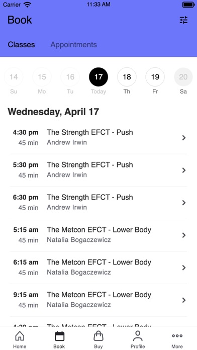 EFCT Fitness Screenshot