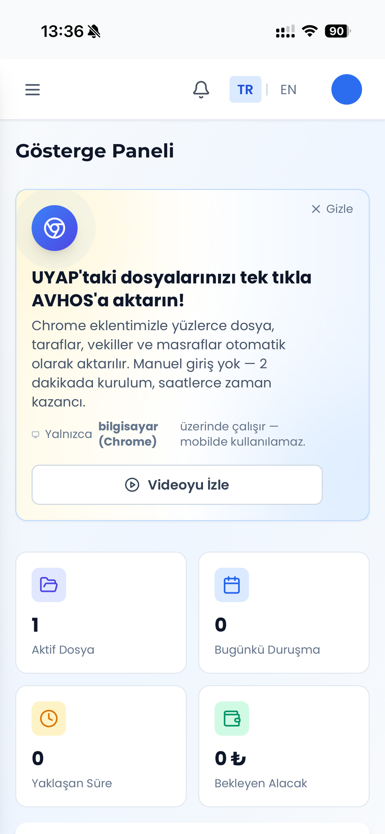 AVHOS Hukuk Otomasyon Sistemi screenshot 2
