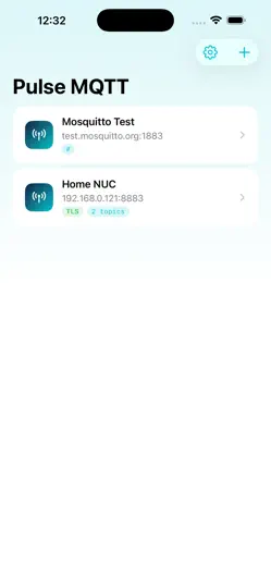 Screenshot von Pulse MQTT auf dem iPhone 1