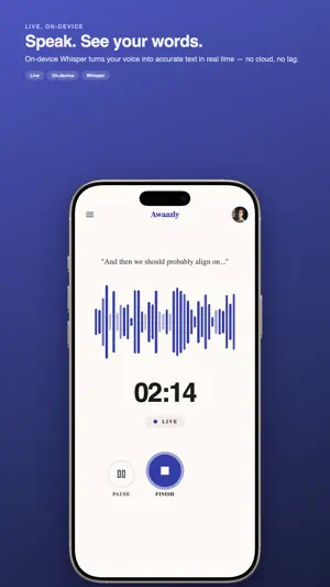 Awaazly: AI Voice to Text screenshot 1