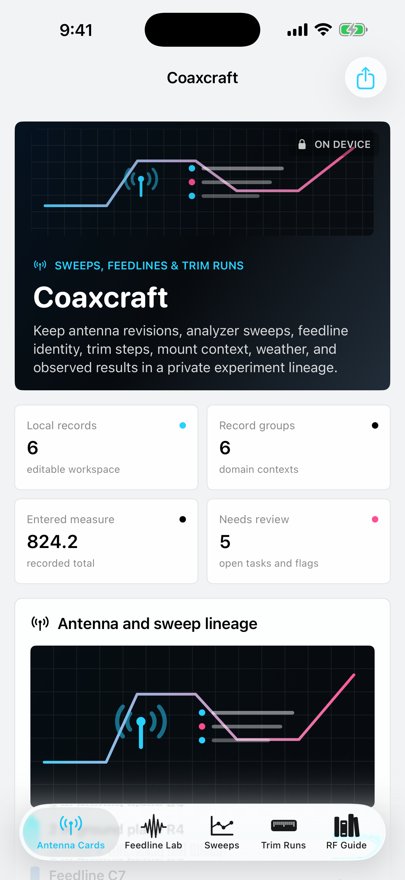 Coaxcraft: Antenna Bench screenshot 1 of 3